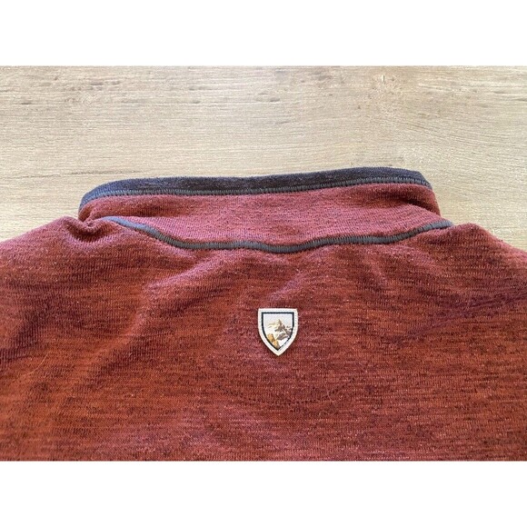 Kuhl Ryzr Fleece 1/4 Zip Pullover Sweater Men's Size Small Brown Rust Jacket - Picture 8 of 9